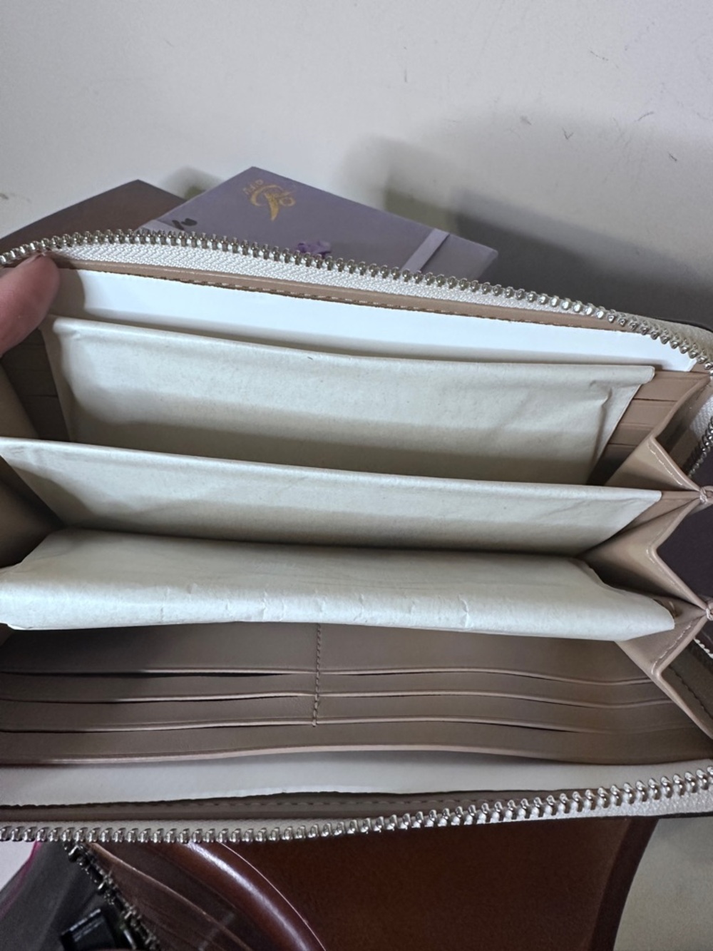 NWT Coach Long Zip Around Wallet in the color Chalk. - Picture 3 of 6